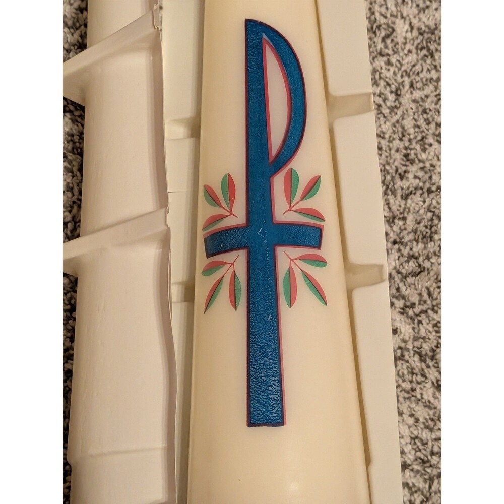 New Vintage Christ Candle By Will & Baumer Syracuse, New York Made In July 1985